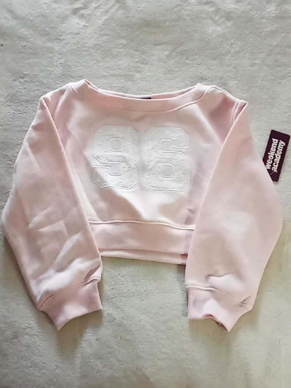 WEEKEND ACADEMY PINK 96 SWEATSETS BOTTOMS (XS 4-5) TOP (S 6-7) NWT - Picture 2 of 12